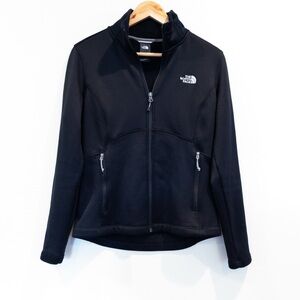 The North Face Black Athletic Stretch Zip Front Jacket Size Medium